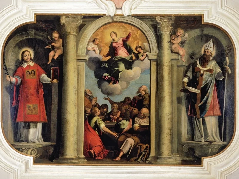 1625-Giovanni Giuseppe Cosattini - Pala dell'Assunzione e, ai lati, i Santi Ermacora e Fortunato, 1668